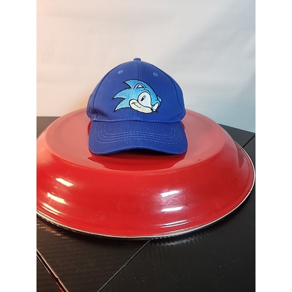 Sonic The Hedgehog Face Cap Hat Youth Kids Adjustable SnapBack Blue